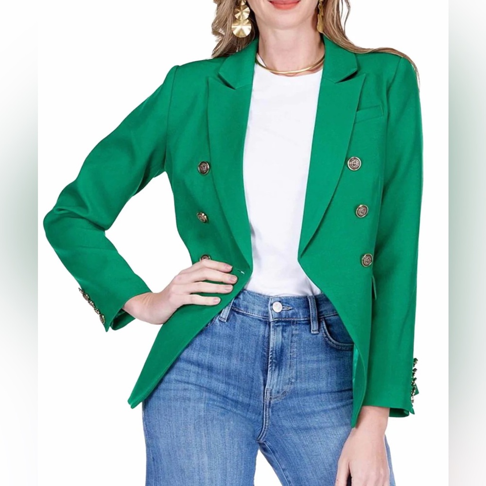 Jade Green Winnie Double-Breasted Blazer L